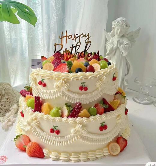 黑巢-双层水果之宴奶油蛋糕生日蛋糕 商品图0