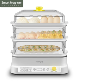 卡蛙（SmartFrog） 多用途锅电蒸锅多功能家用电火锅蒸包子锅电煮锅三层大容量 标配  淘气