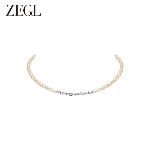 ZEGL天然淡水珍珠毛衣项链女轻奢小众2023新款爆款不规则锁骨颈链 商品图1