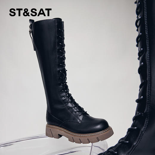 星期六潮酷厚底高筒骑士靴SS34117535 商品图1