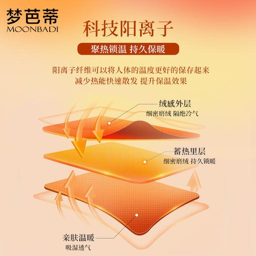 梦芭蒂双面磨毛内衣女秋冬圆领舒适加绒加厚高弹秋衣秋裤阳离子加绒套装 商品图4