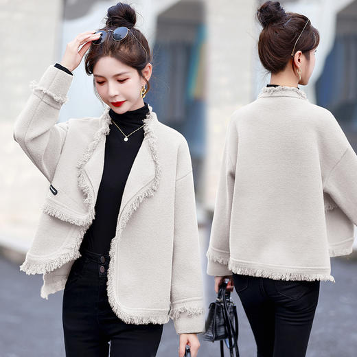 气质百搭，秋冬流苏外套HR-BX2318 商品图1
