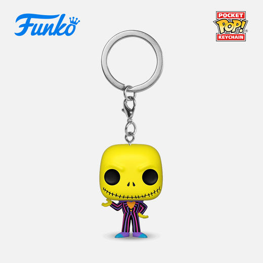 Funko POP! Keychain Jack动画迪士尼圣诞夜惊魂骷髅杰克荧光款钥匙扣 63966 商品图0