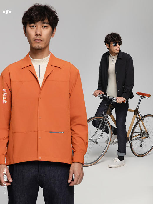 GRC桀骜无尽新款男士TECH系列机能骑行反光休闲运动透气衬衫夹克 商品图0