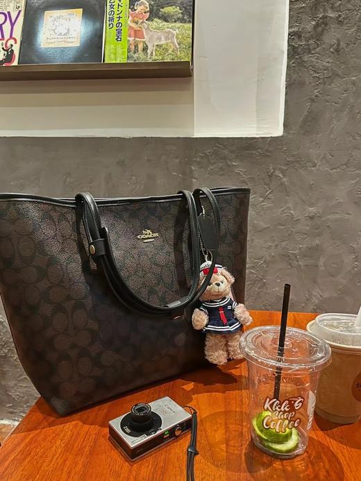 COACH/蔻驰City Tote托特经典老花购物袋 大容量单肩手提托特包焦糖色/奶茶色 商品图10