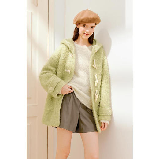 【严选】诗凡黎冬学院风牛角扣连帽外套SEA170131 商品图2