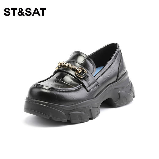 星期六竹节扣厚底乐福鞋SS31111220 商品图2