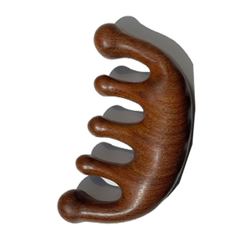 【赵露思同款❗️金丝檀木梳子】木质制作 按摩更加舒服 随身携带 小巧可爱；梳齿圆润 不伤头皮，打磨光滑 手感光滑。 经络梳按摩梳子手指按摩器五指养生头疗梳男女海豚按摩梳中老年父亲节礼物新年礼盒年货礼盒 商品图5