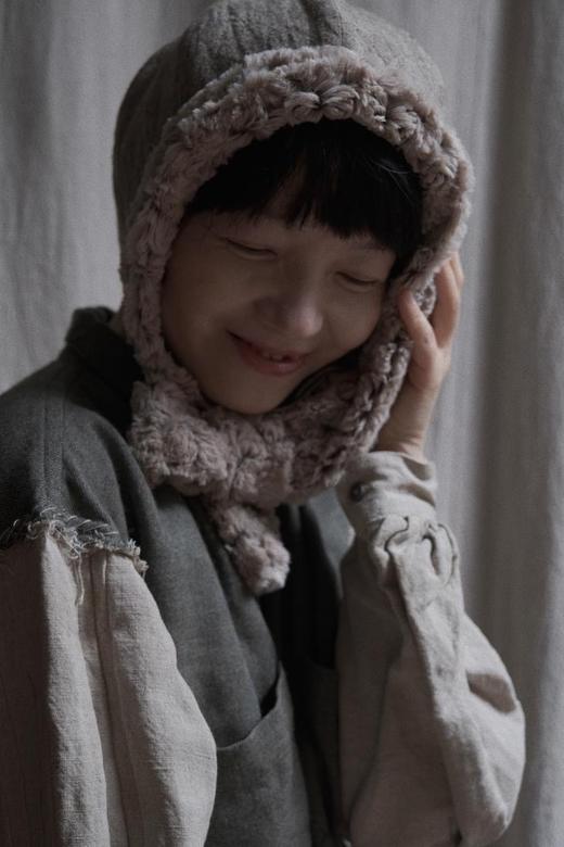 Kreuzzz 23AW 亚麻色Nausicaa毛绒飞行员帽 商品图8