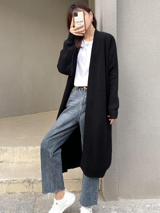 羊毛针织开衫，秋季新款慵懒宽松休闲V领毛衣外套QH-AL731616582658 商品图1