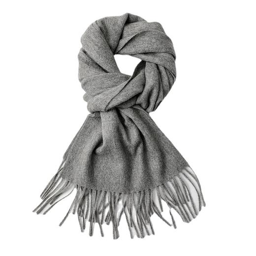 【轻柔贴肤不扎脖❗️纯色羊绒围巾】加绒加厚，婴儿级，纯山羊绒，柔软舒适保暖，韩版简约女冬季加厚时尚保暖高端围脖送礼物新年礼盒年货礼盒 商品图4