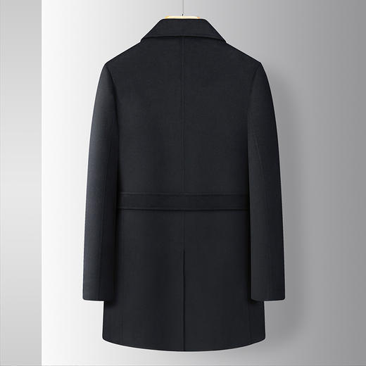超大码【新款DDS】大依优型大码绵羊毛双面呢毛呢大衣保暖外套上衣男士绅士胖子休闲商务 商品图2