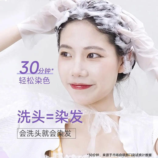 新款潮色染发膏泡沫型植物萃取半永久染色小包装 商品图7