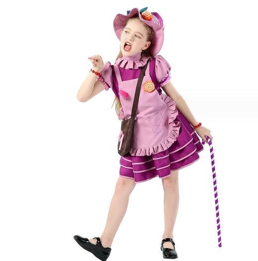 【服装鞋包】万圣节女童服装cosplay游戏角色服装糖果女巫 化妆舞会紫色连衣裙 商品图1