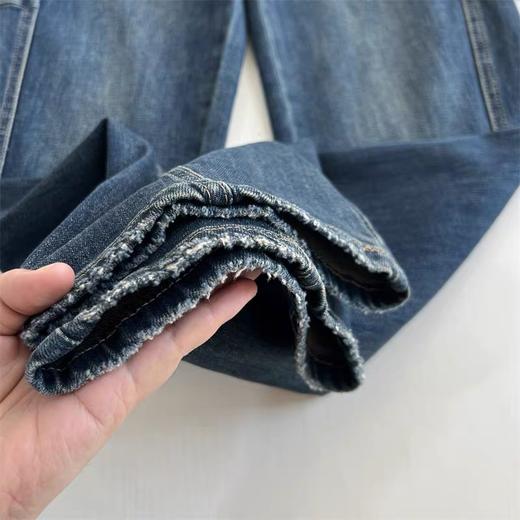 老米优品🎈大爱神裤！媲美专G品质《3D立体切割设计🍂复古做旧水洗窄版直筒牛仔裤》微拖地，复古，显瘦好版型！ K231008B 商品图6