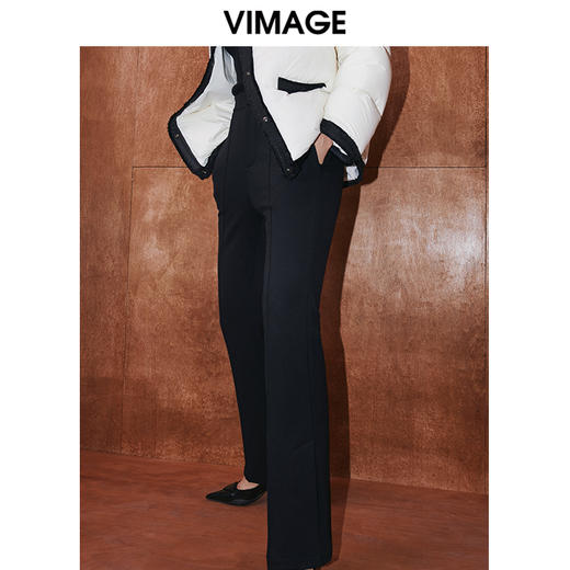 VIMAGE纬漫纪冬季新款显瘦显高百搭高腰裤子V2005622 商品图2