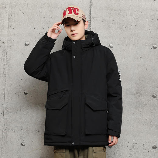 【新款DXC】大依优型大码连帽羽绒服白鸭绒保暖加厚加肥加大上衣男士外套胖子 商品图1