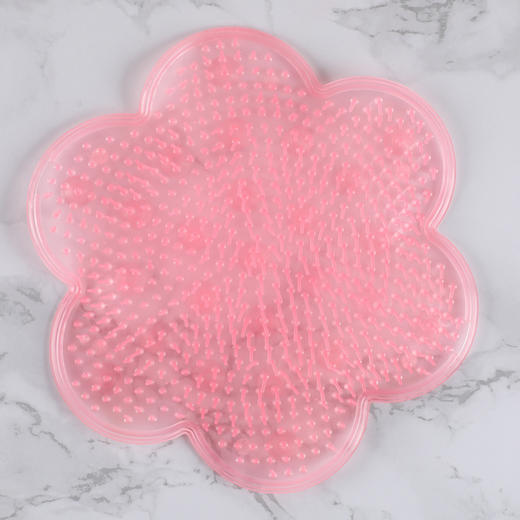 【按摩防滑垫！搓澡器】贴墙搓背不求人 洁肤按摩两不误；硅胶立柱 清洁按摩脚底；不挑容器 随时在家享受spa; 柔软弹性 舒适触感。懒人洗脚搓澡搓背脚底去死皮洗脚刷浴室地面防滑 商品图5