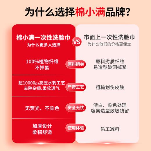干湿两用加厚洗脸巾   棉小满 商品图2