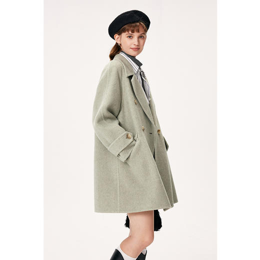 【严选】诗凡黎冬经典简约西装领大衣SEA470181 商品图1