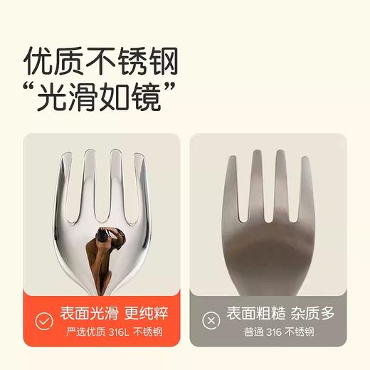 世喜宝宝勺子儿童勺子学吃饭训练自主进食婴儿不锈钢叉勺2只装/SX-90998 商品图3