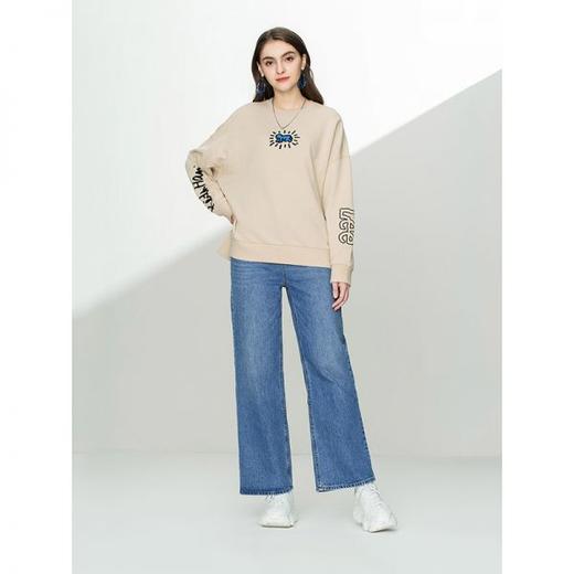 Lee女装秋长袖圆领刺绣卫衣短字母外套潮LWT0012903RV00FK11000/97W000 商品图1