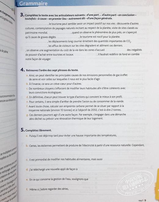 【中商原版】青少儿法语教材 2022版 Edito B2 学生练习册 + didierfle.app B2 Cahier 法文原版 Elodie Heu Boulhat 语言学习 商品图5