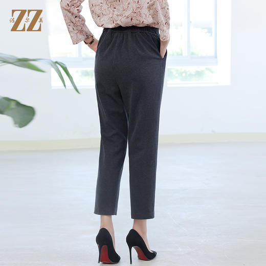 佐尔美秋冬新款 休闲百搭松紧腰长裤女E14KC30 商品图4