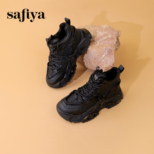 Safiya/索菲娅2023秋冬潮流炸街厚底增高百搭透气运动老爹鞋 SF34112401 商品图3