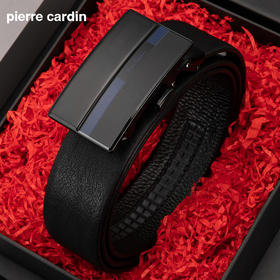 皮尔卡丹“职场精英”系列简约男士牛皮皮带腰带