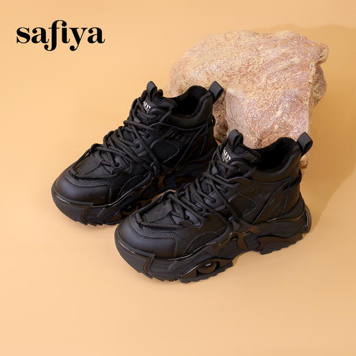 Safiya/索菲娅2023秋冬潮流炸街厚底增高百搭透气运动老爹鞋 SF34112401 商品图5