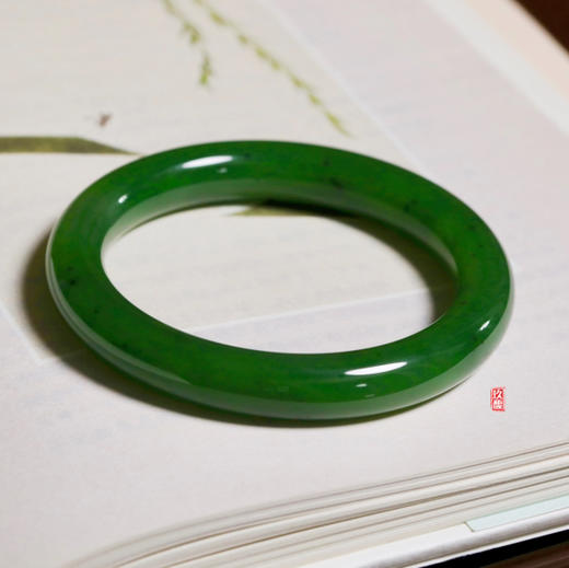 和田玉（碧玉）手镯-福镯/直径10mm（手镯圈口请备注留言） 商品图2