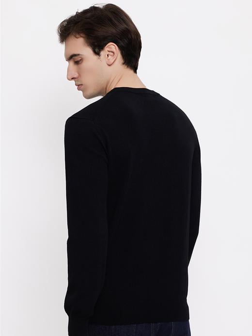 callisto黑色全羊毛长袖毛衣 FSKNW300X 商品图1