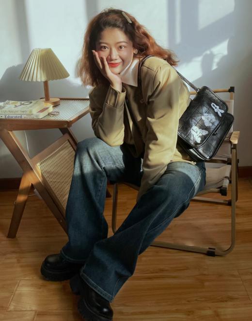 老米优品🎈大爱神裤！媲美专G品质《3D立体切割设计🍂复古做旧水洗窄版直筒牛仔裤》微拖地，复古，显瘦好版型！ K231008B 商品图0