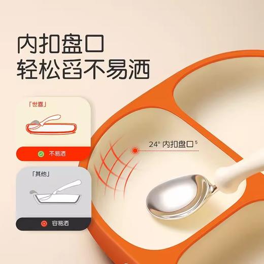 世喜宝宝餐盘儿童/婴儿吸盘式碗 辅食分格餐盘一体式吃饭餐具/SX-90981 商品图1