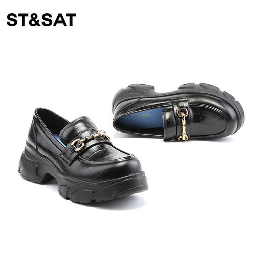 星期六竹节扣厚底乐福鞋SS31111220 商品图6