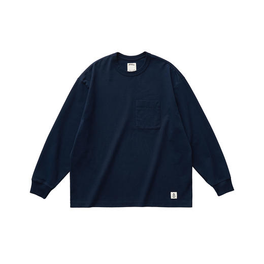 吃茶去chichaqu重磅长袖基础口袋T恤 商品图2