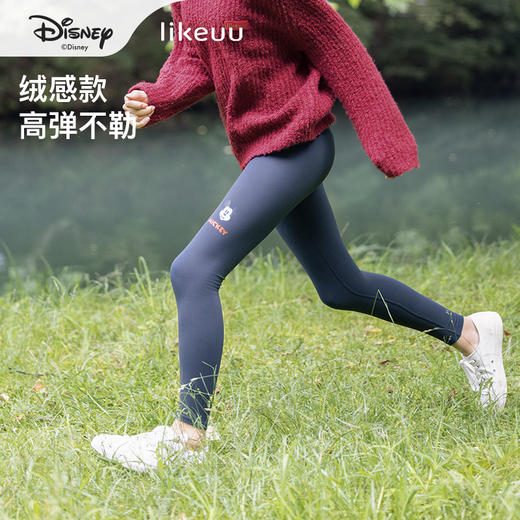 likeuu儿童瑜伽裤女童运动打底裤学生高弹加绒zb 商品图0