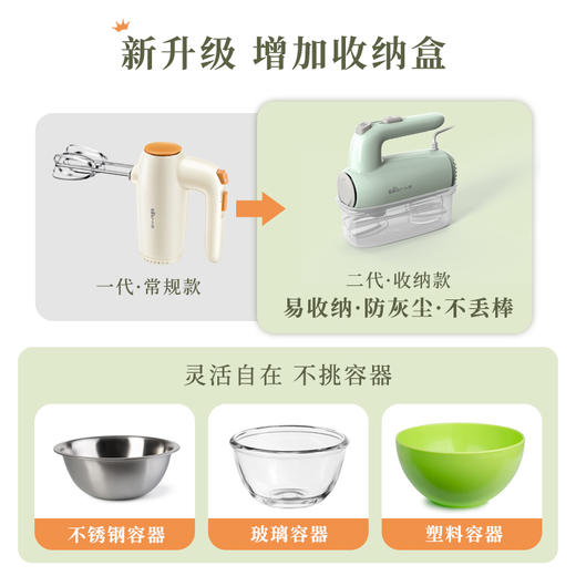 小熊电动打蛋器家用小型打奶油搅拌棒搅蛋器蛋糕 商品图6