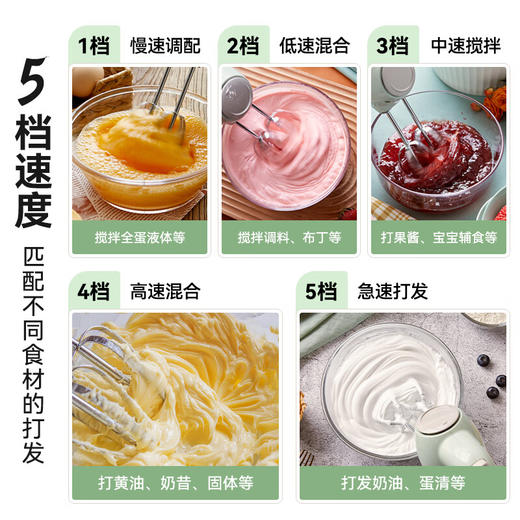 小熊电动打蛋器家用小型打奶油搅拌棒搅蛋器蛋糕 商品图5