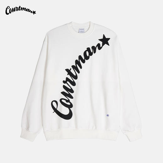 COURTMAN圆领卫衣2023秋冬印花美式小众设计男秋季休闲情侣女外套 商品图5