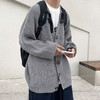 【不论搭配什么风格，都能百搭休闲！】毛衣男秋冬新款，潮流宽松v领针织开衫，潮牌港风ins学生百搭休闲外套lm 商品缩略图5
