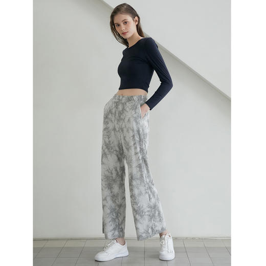 跃牌【洛水之神系列】宽松休闲松紧扎染健身运动直筒户外跑步长裤 HN210 商品图3