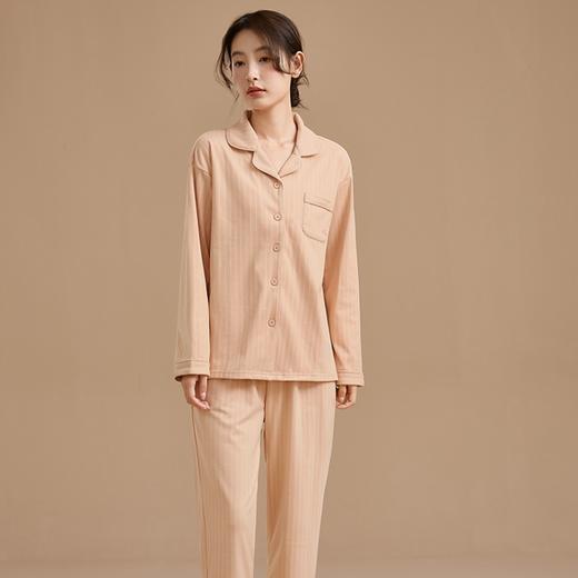 康妮雅女式长袖长裤开襟套装 商品图0