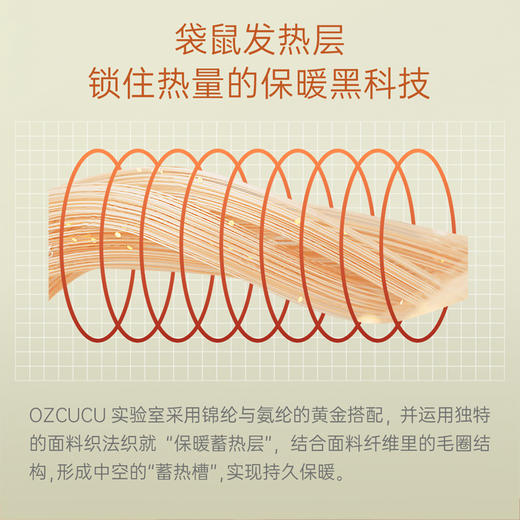 OZCUCU袋鼠系列一自发热保暖内衣套装 商品图1