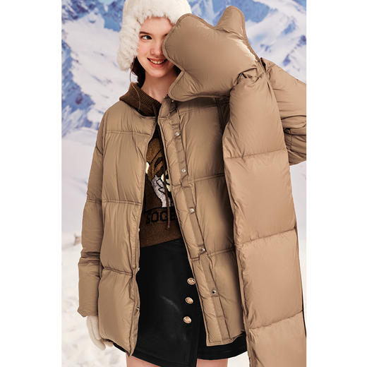 【严选】诗凡黎冬经典无领设计感羽绒服SEA480301 商品图1