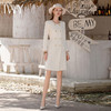 IWY/白色编织法式洋装气质名媛长袖春季职业长裙名媛职业正装Q1023 商品缩略图1