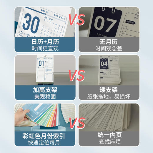 南国书香2024年日历计划本每日打卡记事本创意桌面礼盒装台历每天一页自律打卡学习考研手撕月历倒计时 商品图1