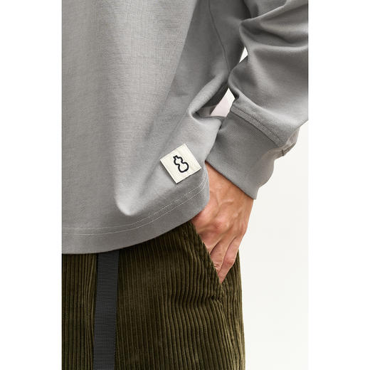 吃茶去chichaqu重磅长袖基础口袋T恤 商品图6