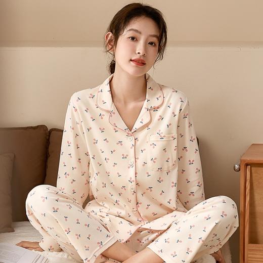 康妮雅女式长袖长裤开襟套装 商品图0